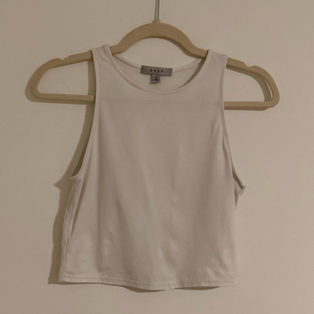 Gaze White Tank Top